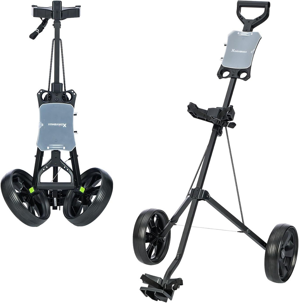 Lightweight Folding Golf Push Pull Cart, Professional Manual Walking Golf Trolle