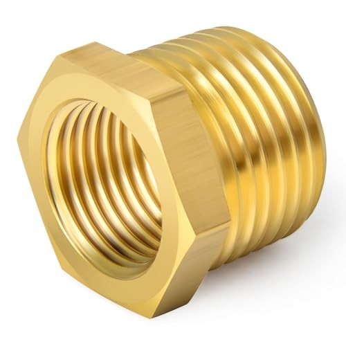 PCS Brass Reducer Hex Bushing Threaded Pipe Fitting 1/4" MNPT x 1/8" FNPT 10