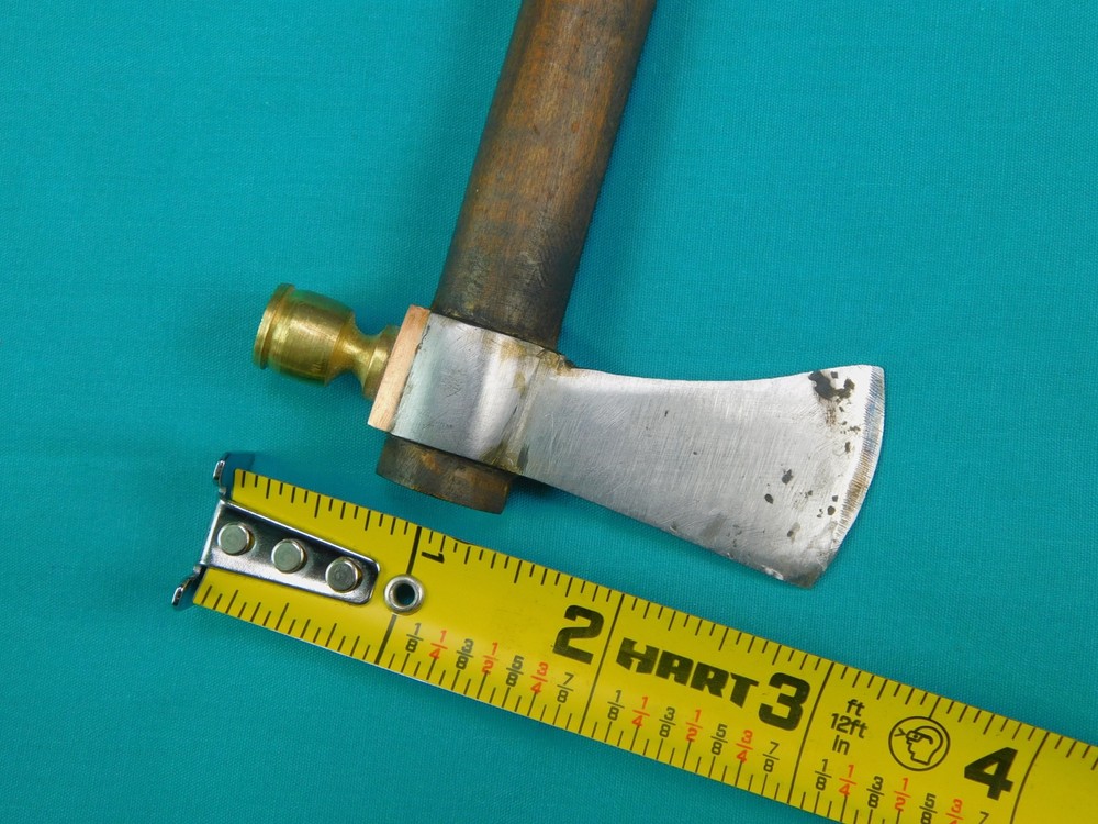 Vintage Old Custom Made Handmade Small Mini Copper Pipe Tomahawk Axe Hatchet