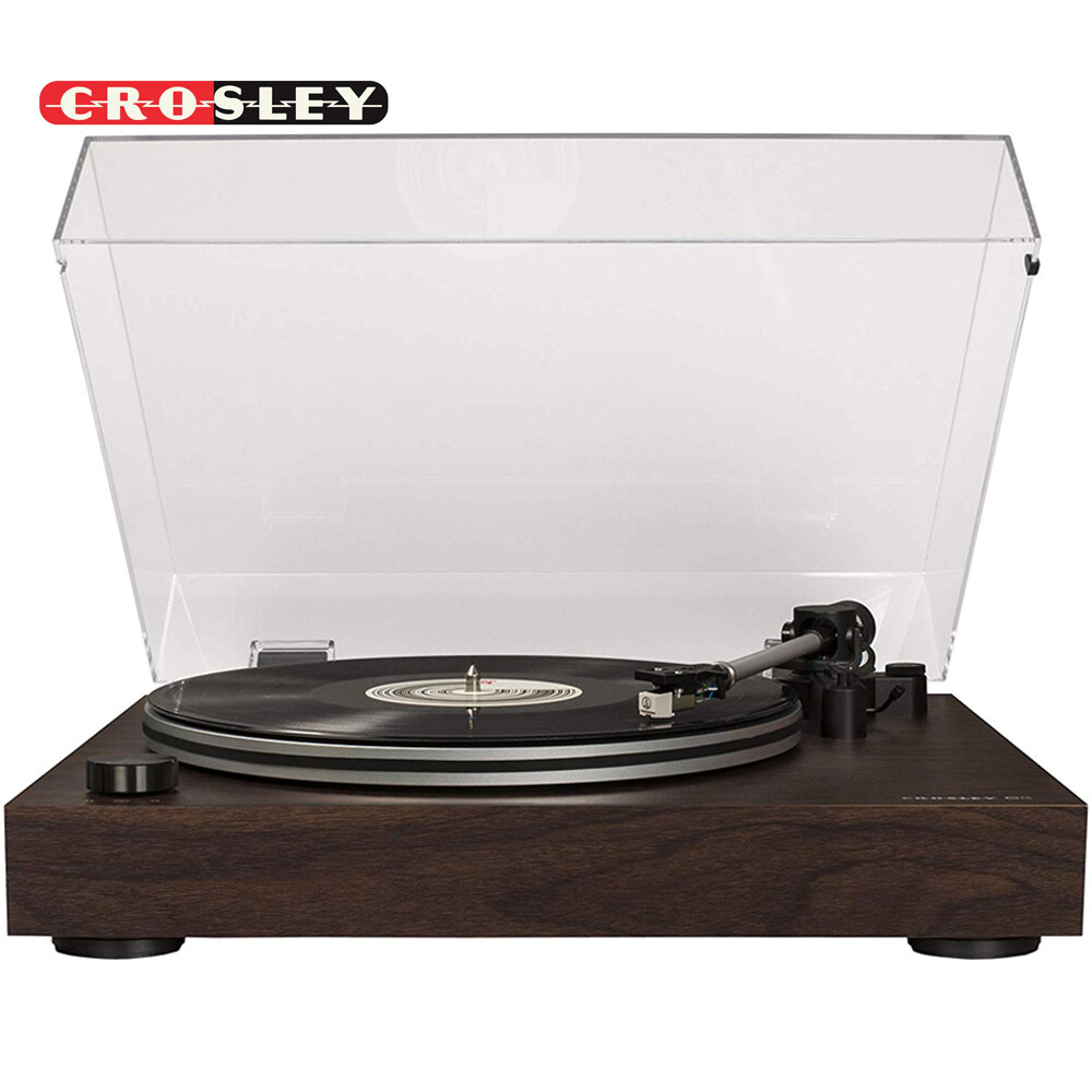 Crosley C8A-WA Modern Walnut Turntable Record Player 2 Speed