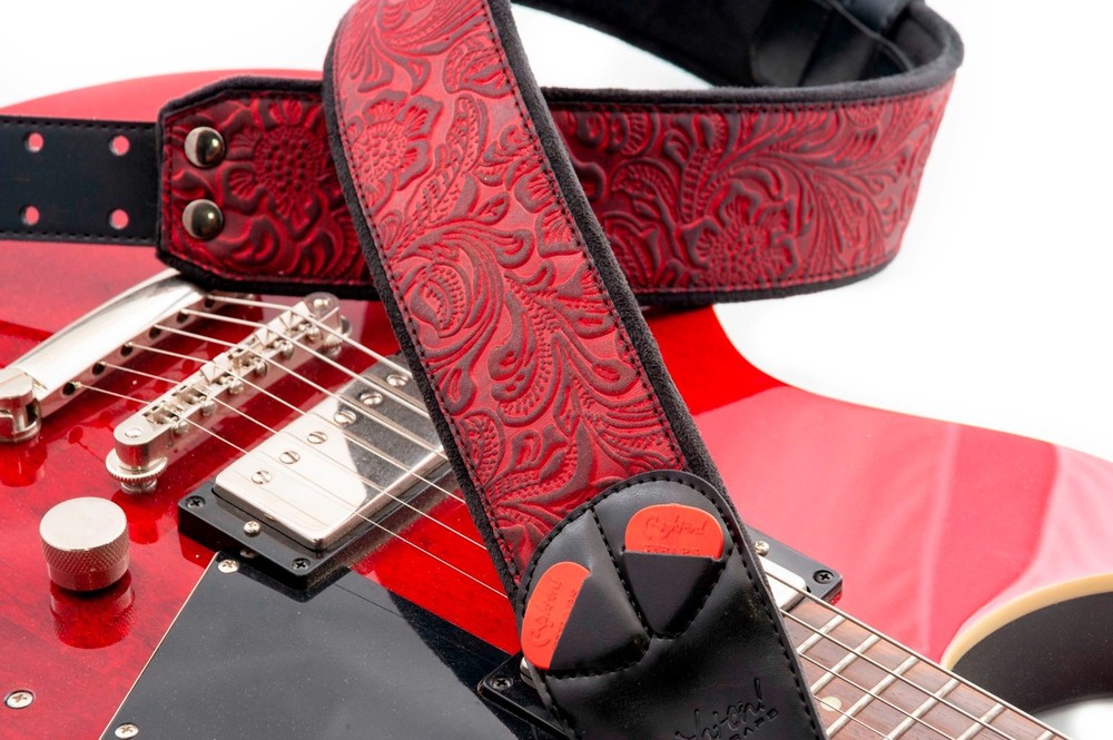 RightOn! Mojo Sandokan Red Guitar Strap
