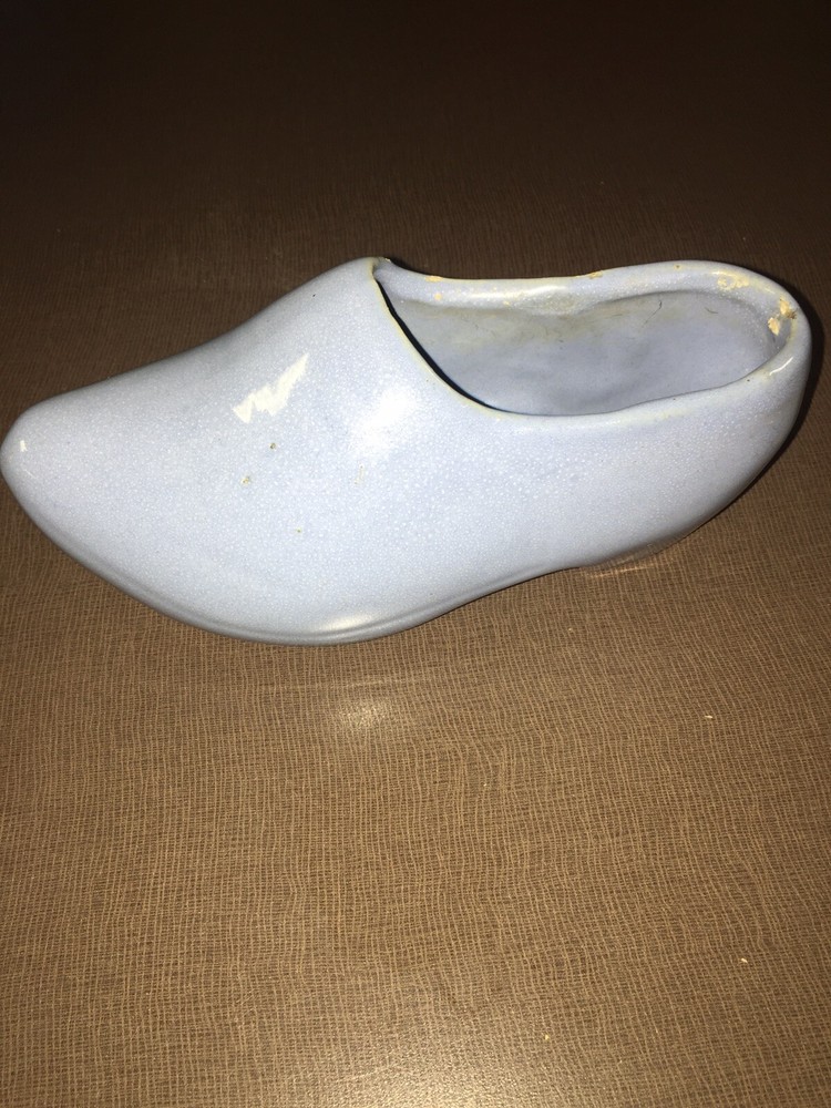 Blue Pottery Shoe Planter