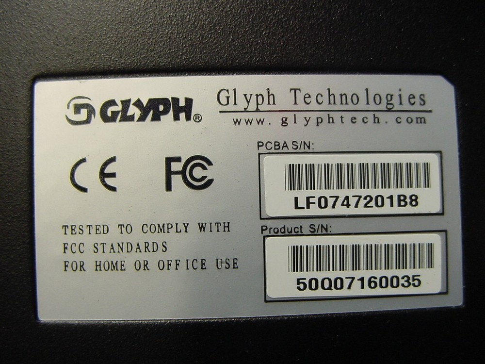 GLYPH TECHNOLOGIES GT050Q PROFESSIONAL EXTERNAL DRIVE