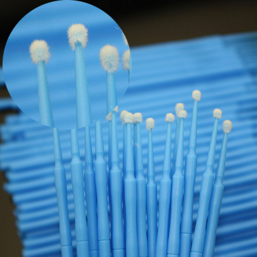 400 Pcs Dental Disposable Micro Applicator Brush Bendable 2.5mm Blue Regular