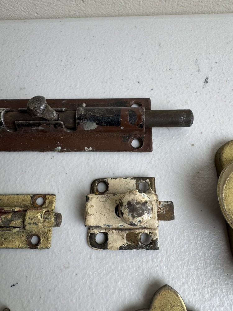 Collection of Antique Ice Box Hardware for Restorers Latches & Hinges,Draw Pulls