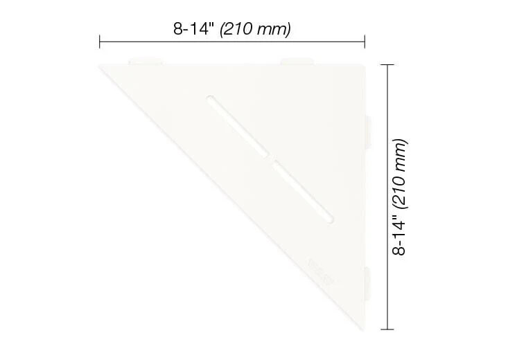 Schluter Systems Shelf Triangular Corner Pure Matte White SES1D7MBW