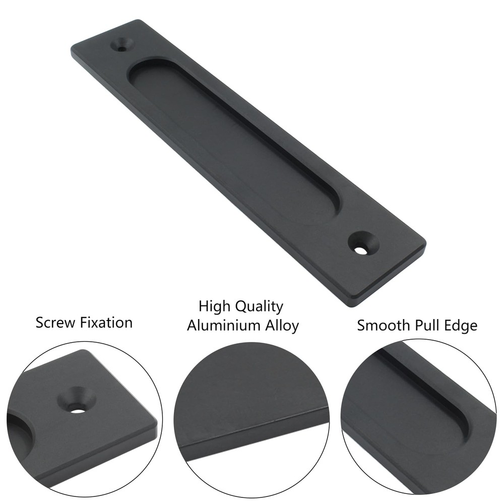 7 Inch Flush Pull Rectangular Finger Pulls Recessed Barn Door Handle Sliding