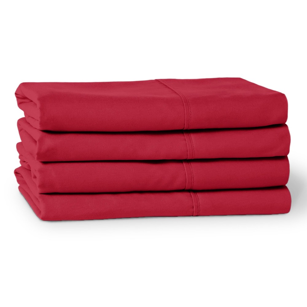 Bare Home Microfiber Pillowcases 20x30 Standard Queen 4 Pack Red