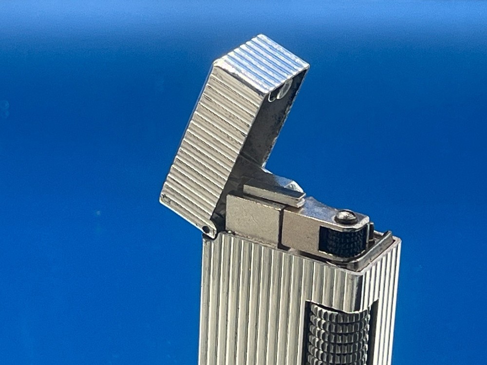 1982 Dunhill Rollagas Silver Filled Line Pattern ,Butane Lighter