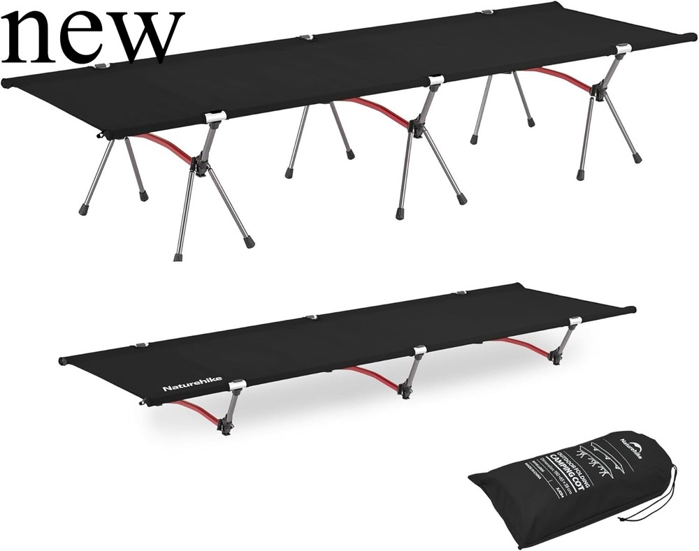 Naturehike ArmyWild Folding Camping Cot, Height Adjustable