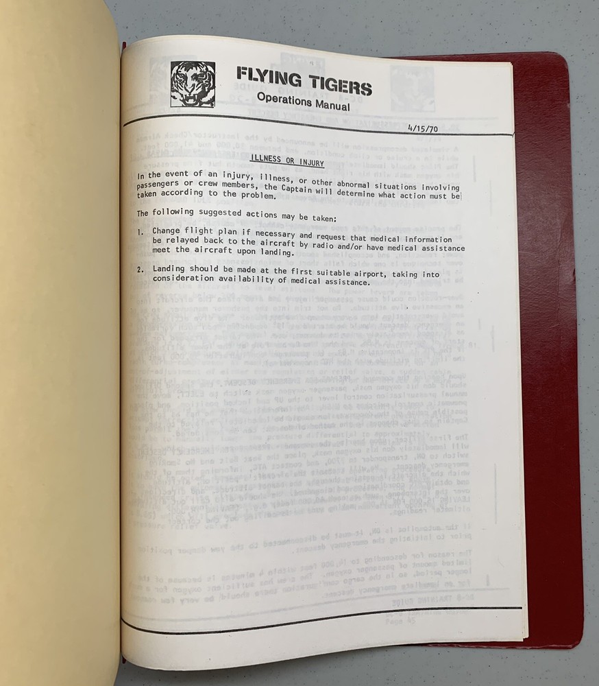 Flying Tiger Line DC-8-63 Emergency Procedures Training Manual
