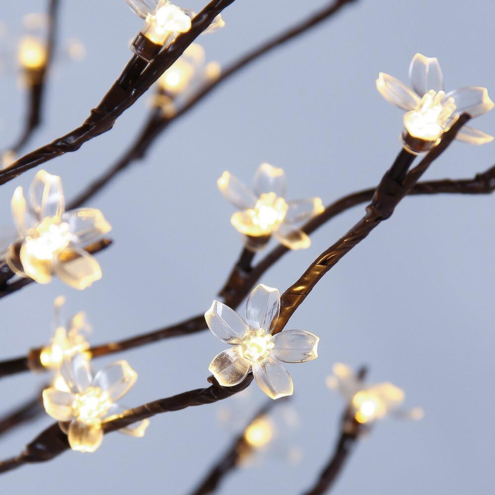 Cherry Blossom Tree 5FT 128 LED Lighted Tree, Christmas Decorations, Warm White