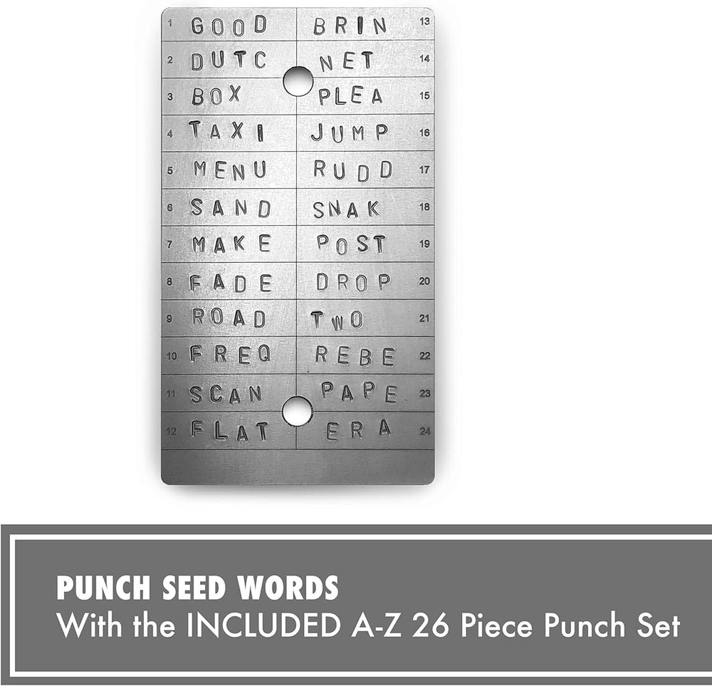 Comprehensive Seed Storage Solution: 2 Titanium Plates with Punch Set Included