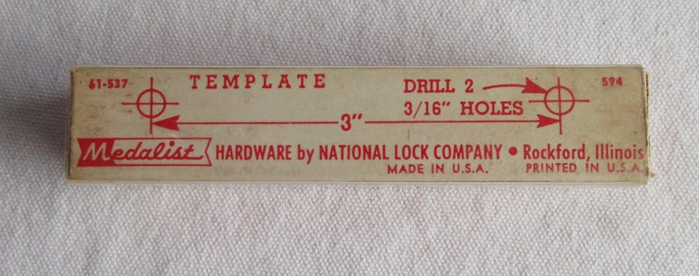 NOS Vtg. drawer pull door pull R290 diecast MCM w/instructions