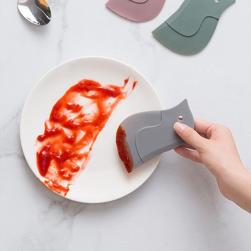 3pc Generic Multifunction Cute Cartoon Scraper Kitchen Baking Tool Scraper Oil