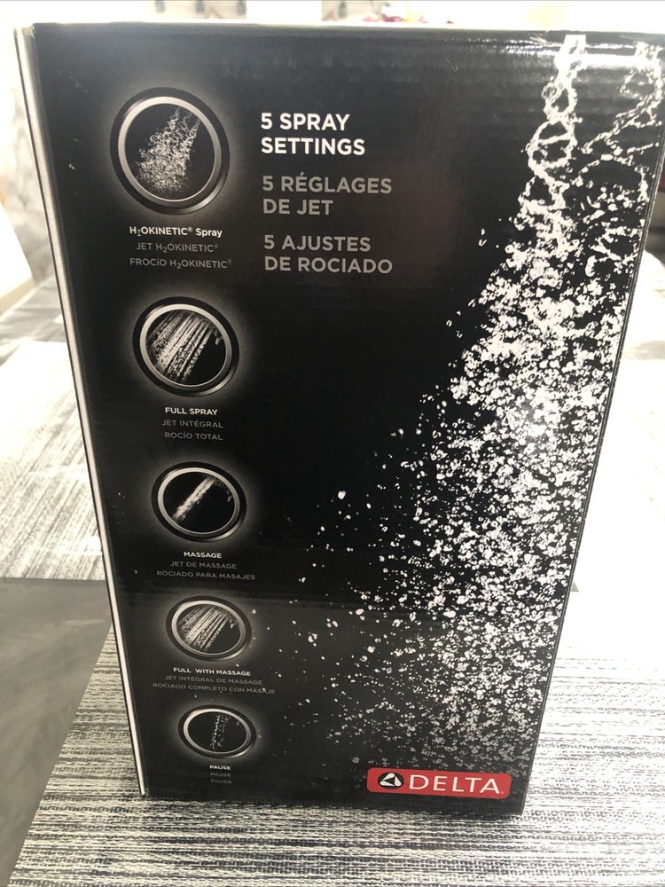 Delta 75589 In2ition 2.0 GPM Multi Function Shower Head With H2OKinetic- Chrome