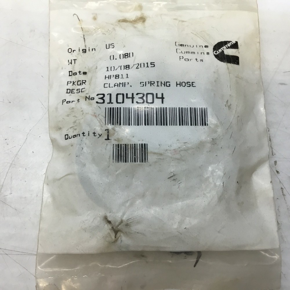 Cummins CLAMP, SPRING HOSE 3104304