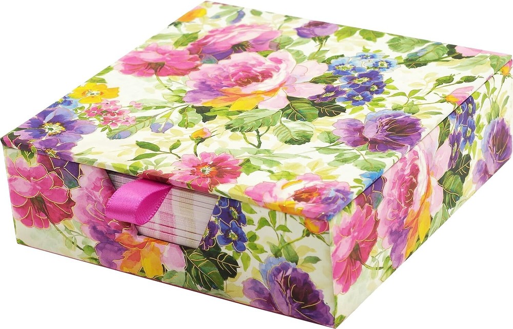 Peony Garden Desk Notes Notepad with Sticky Notes & Memo Pad Set 250 Pages
