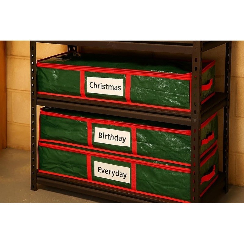 Underbed Gift Wrap Organizer Wrapping Paper Storage Container Holds 20 Rolls