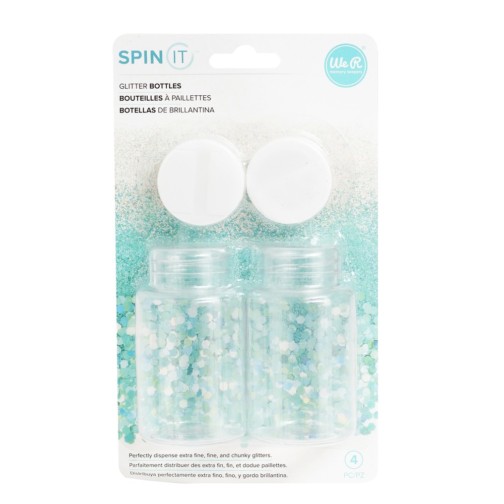 We R Spin It Glitter Bottles 2/Pkg-Empty - 3 Pack