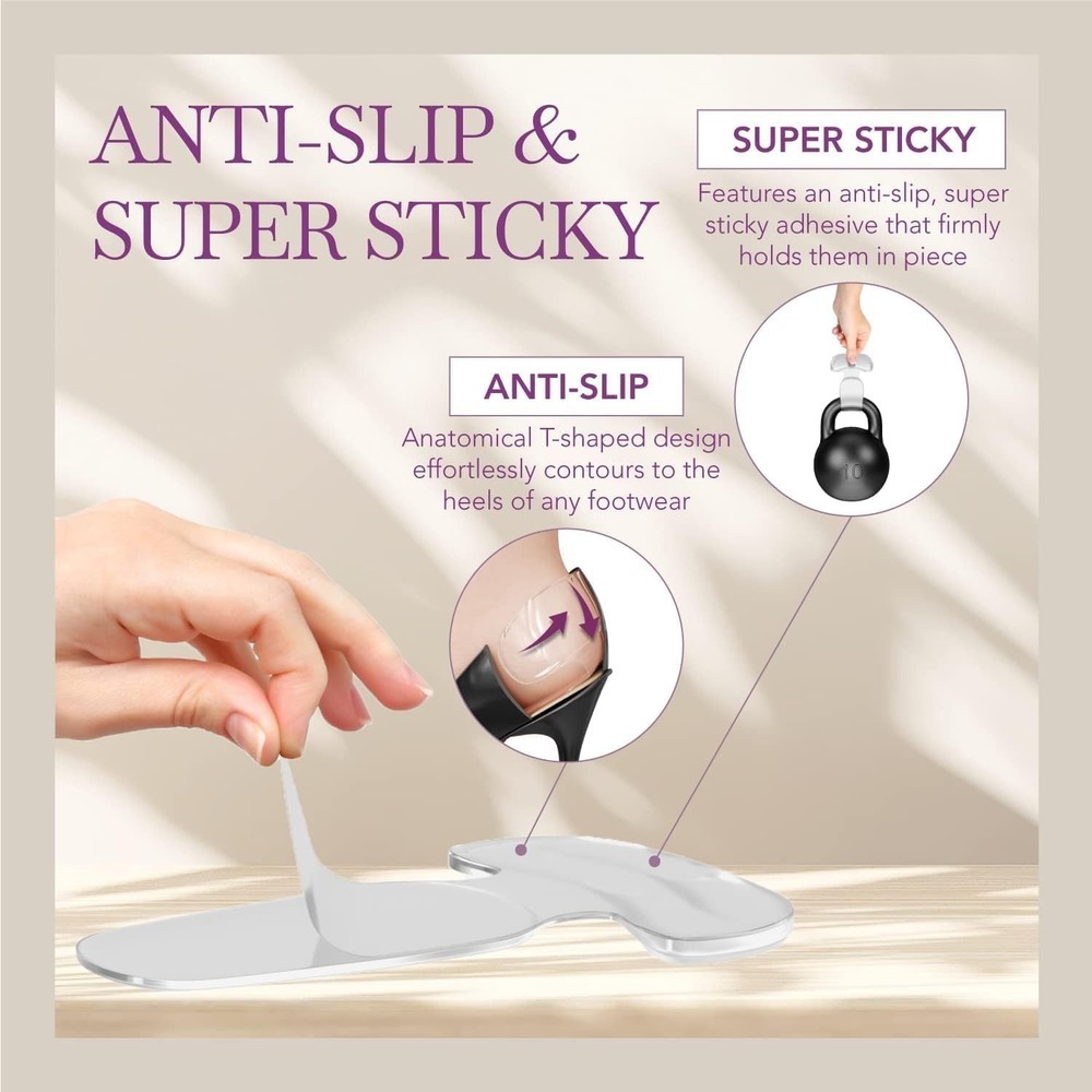 Silicone Heel Pads 8-Pack Natural