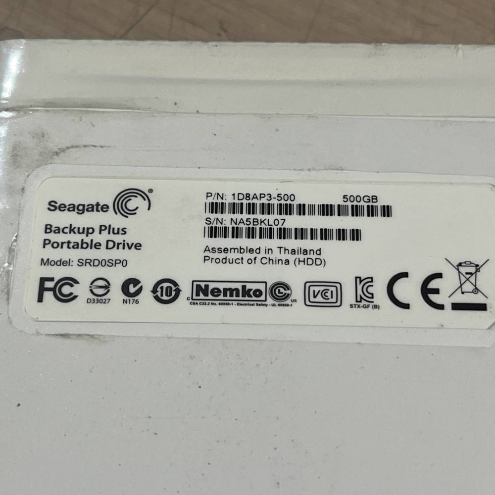 SEAGATE SRD0P0 500GB