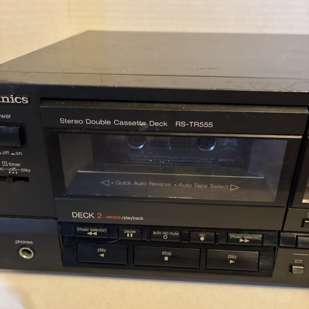 Technics Double Cassette RS-TR555 Partially Tested-Works