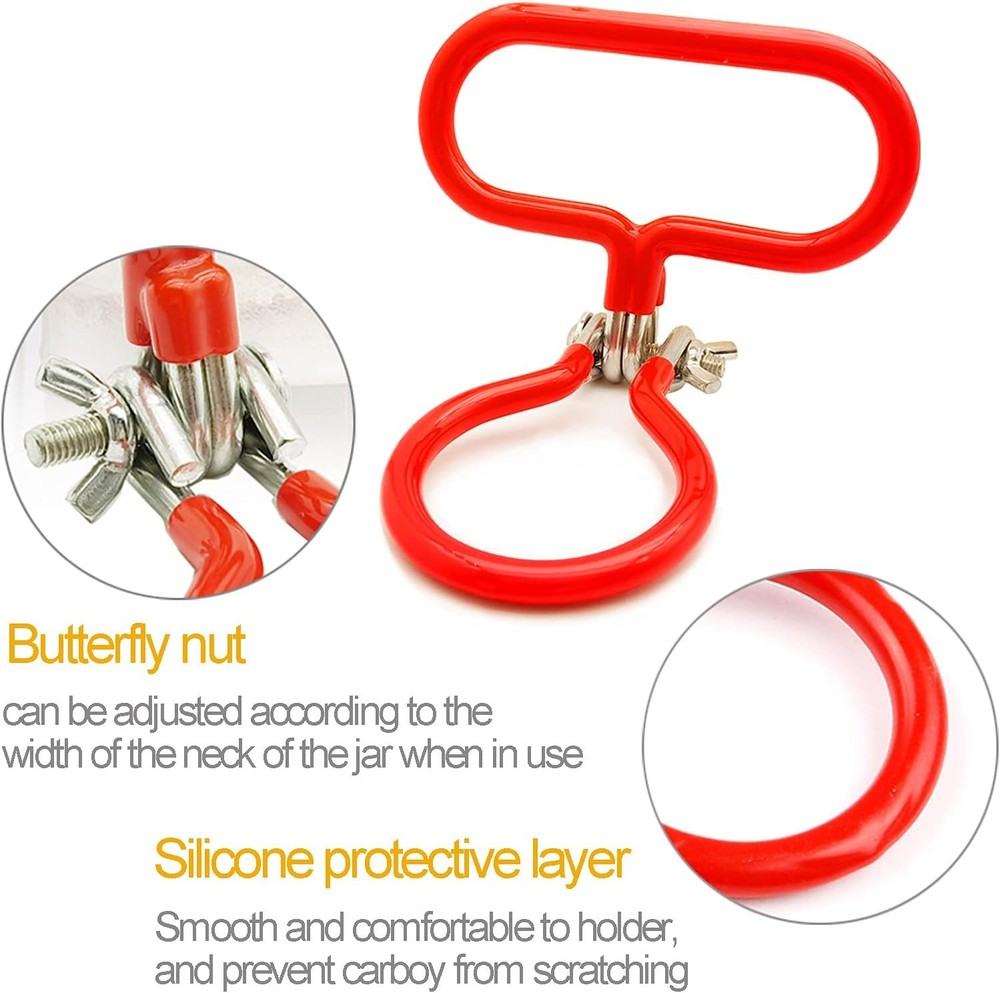 Carboy Handle, 2 Pack Glass Handle Heavy Duty Holder for...