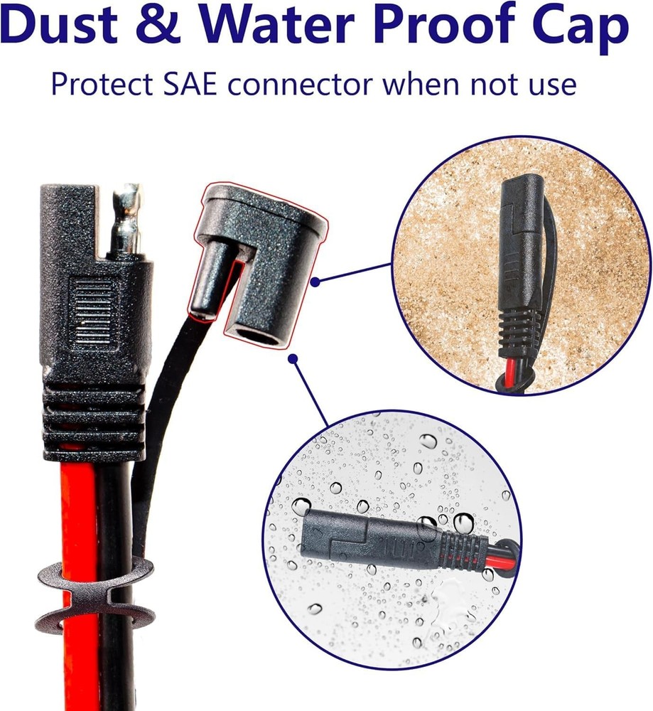Charger Cable SAE to O Ring Terminal Quick Disconnect Harness