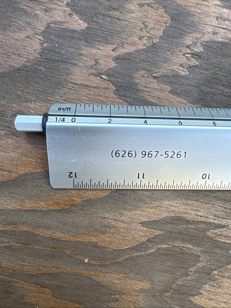 Rapid Rule 12” Drafting Architecture Adjustable Rotate Ruler ~ NICE!