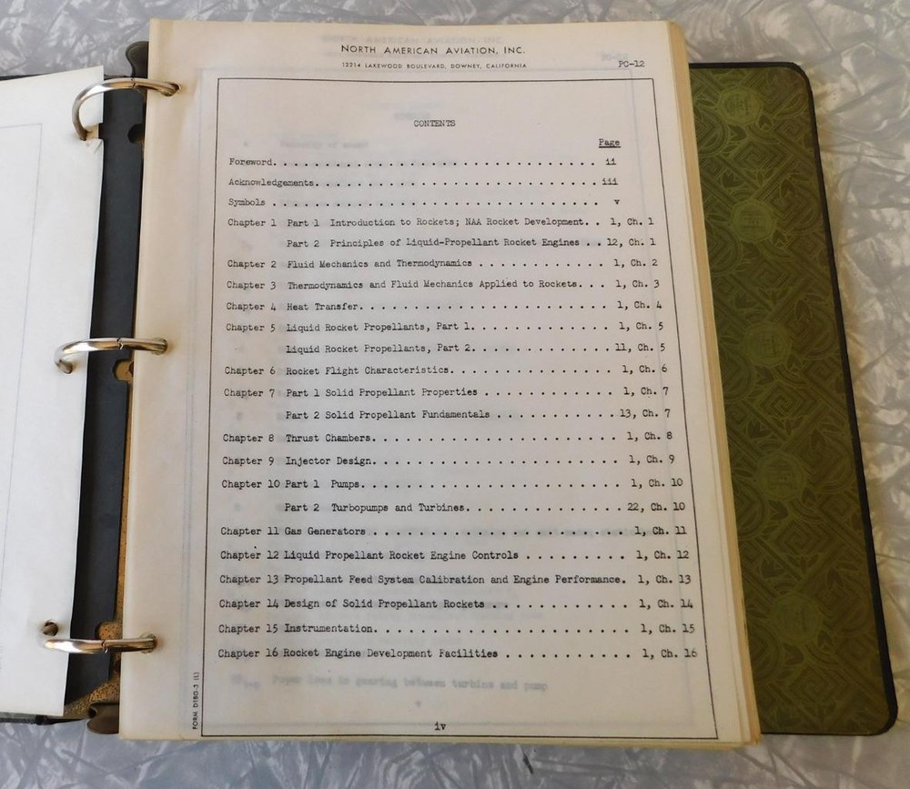 Rare North American Aviation Handbook Rocket Engine Development Space Program V2
