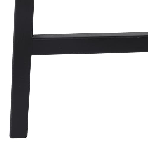 Rustic Birch Bar Stool 18" x 11" x 30" Black