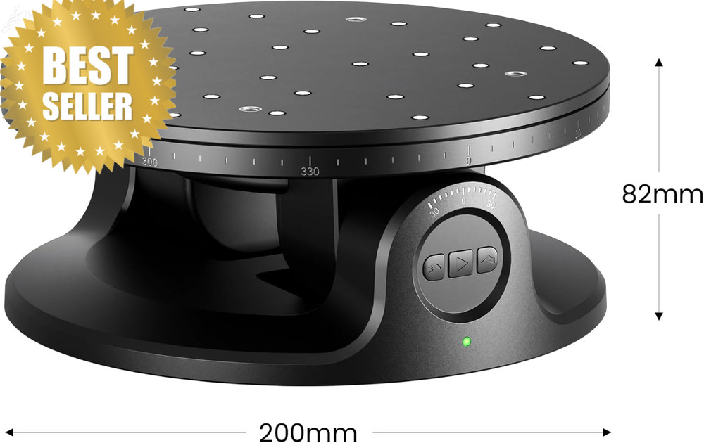 3D Scanning Turntable Dual Axis Motorized Platform Precision Small Objects