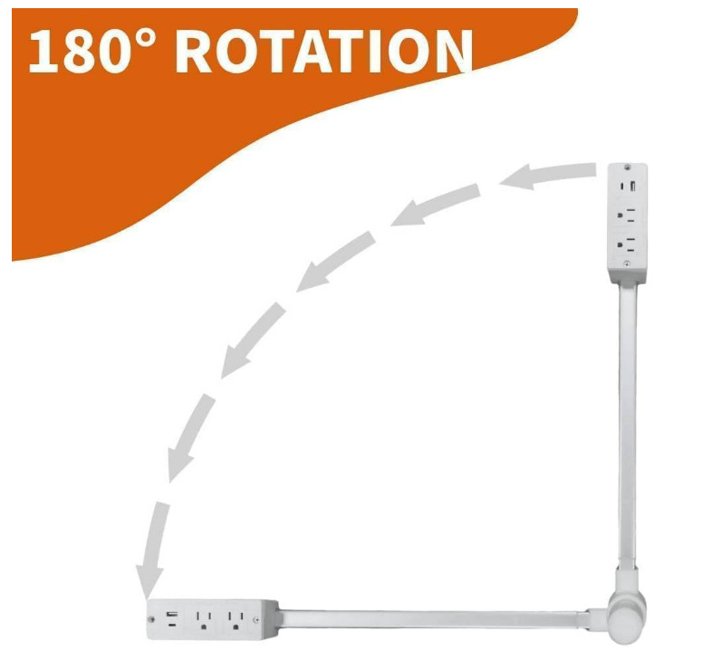 Electrical Outlet Expander Power Socket Rotating Extender Sofas Nightstands Desk