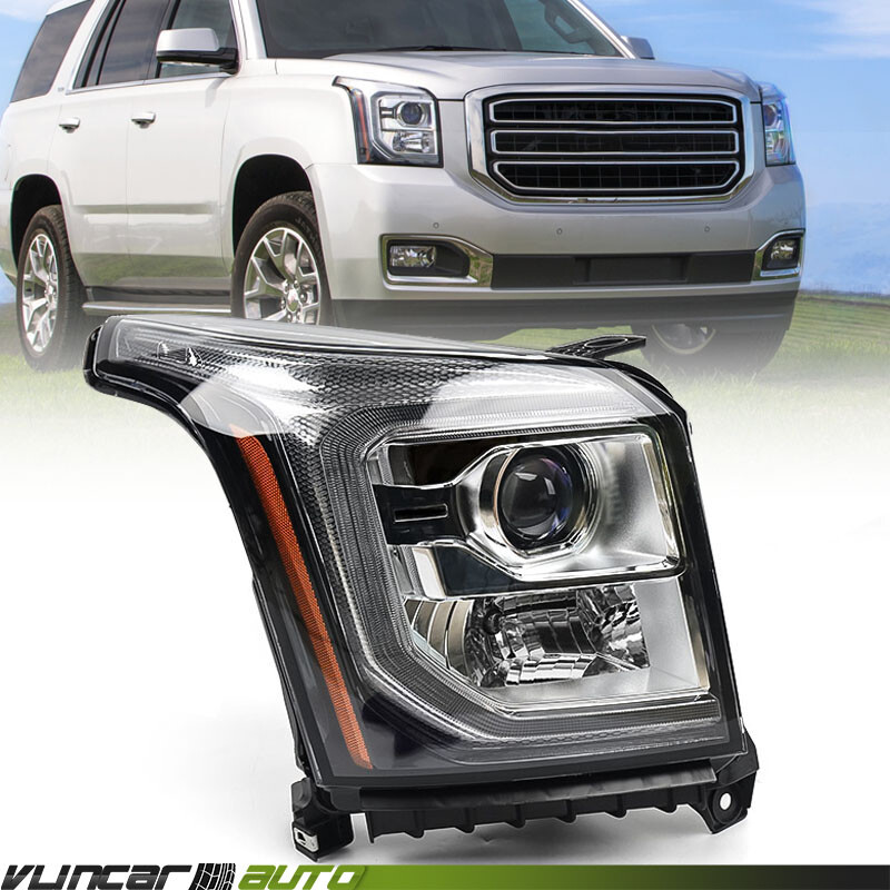 For GMC Yukon 2015-2020 Halogen LED DRL Projector Headlight Headlamp Passenger