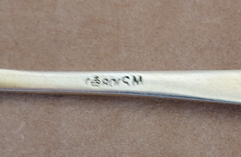 Antique 800 Solid Silver Enamel Decorated Bavaria Spoon Hallmarked