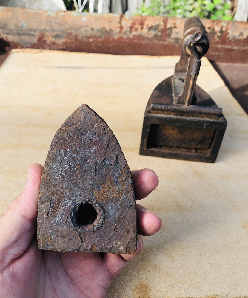 Rare Antique FLAT/SAD IRON with Insert