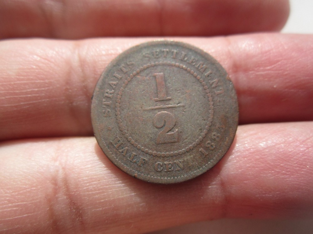 KEY DATE 1883 STRAITS SETTLEMENTS 1/2 CENT
