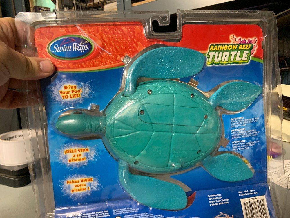 Swimways rainbow Reef Turtle w/ Packaging