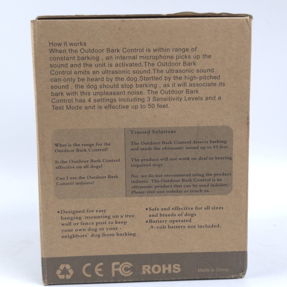 Sonic Bark Control Anti-Barking Device Silencer US NEW