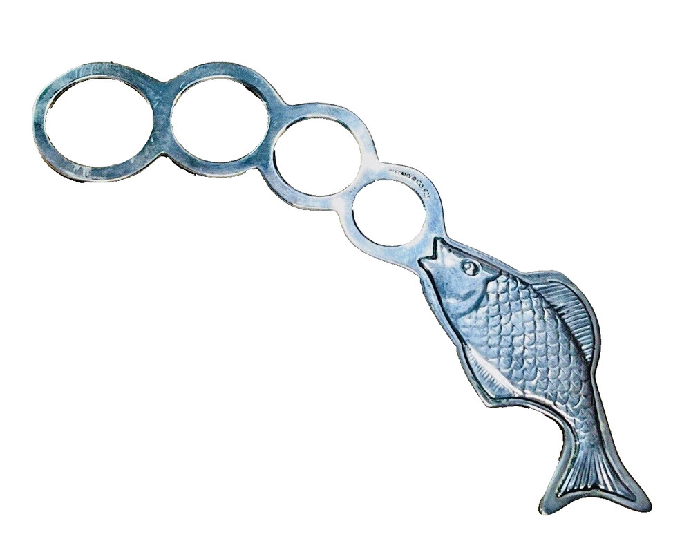 Tiffany & Co. Sterling Silver 6" Fish Bubble Blower