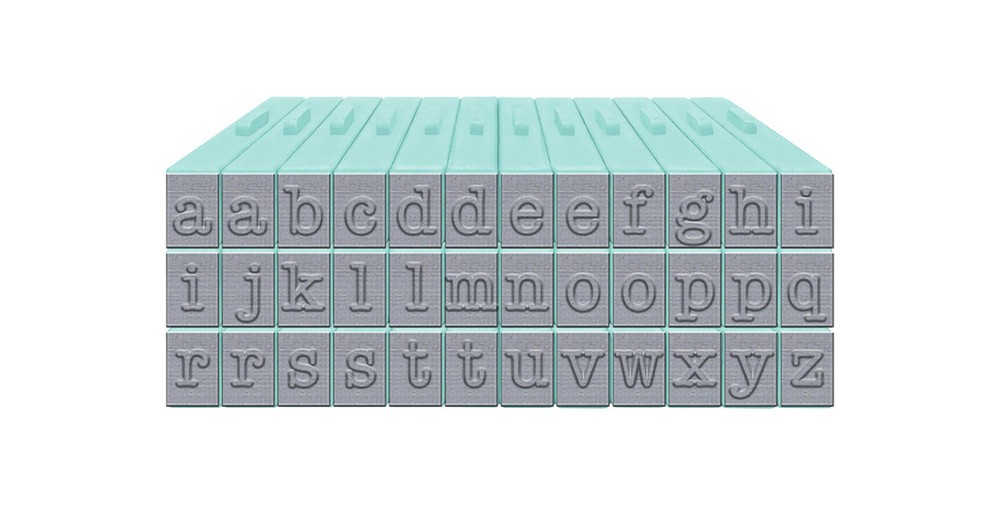 Alphabet - Attachable - Letter Medium 36 Pc. American Typewriter Lowercase Pegz