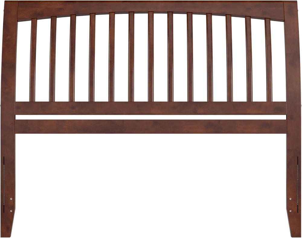 , Orleans Queen Sleigh Solid Wood Slat Headboard, Walnut