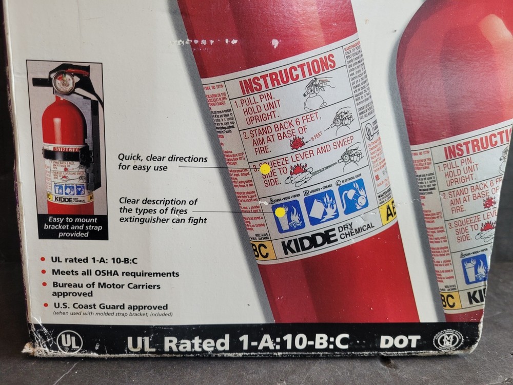 Kidde Fire Extinguisher 1-A:10-B:C Class - 2-Pack - 234211