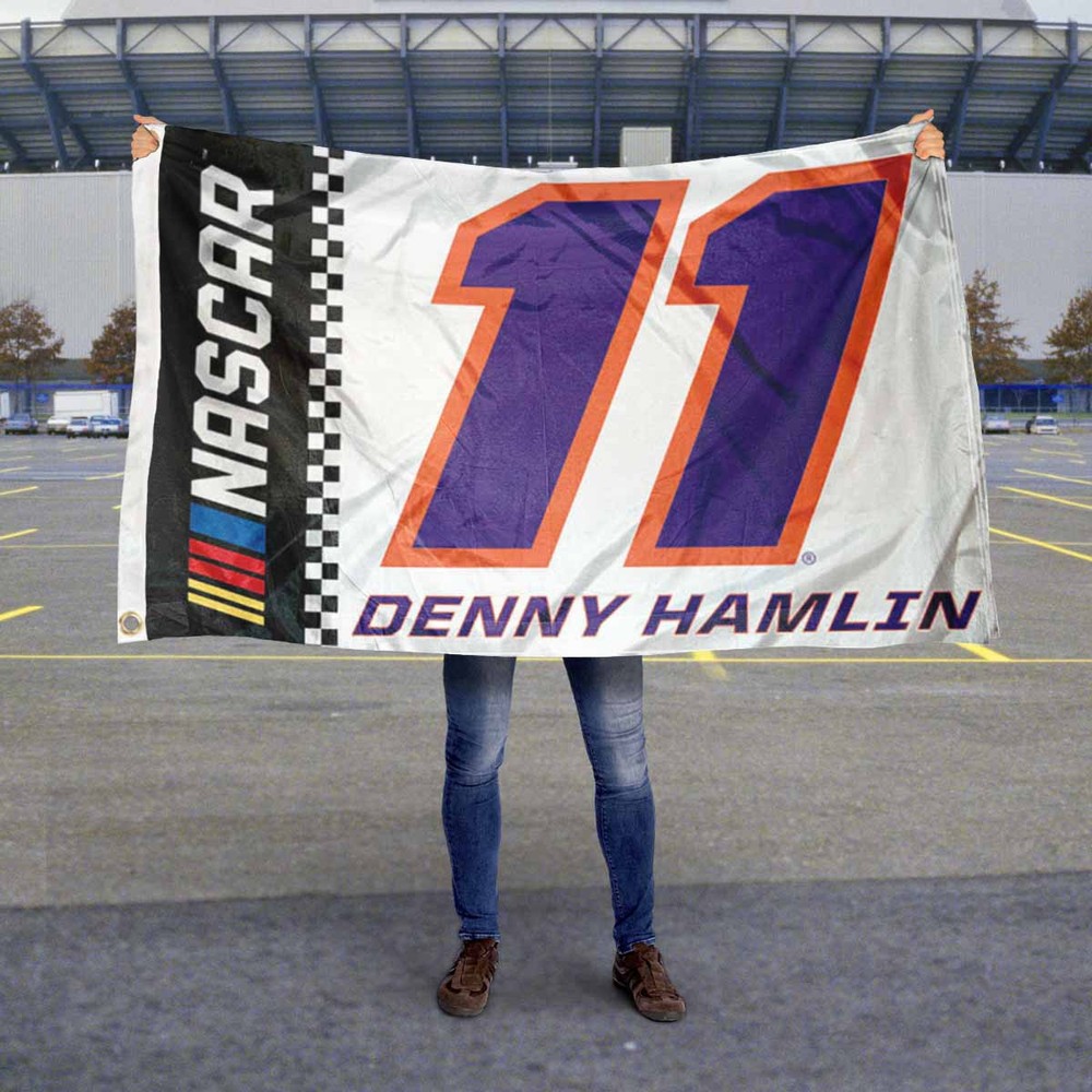 Denny Hamlin 3 by 5 Tailgate Banner Flag