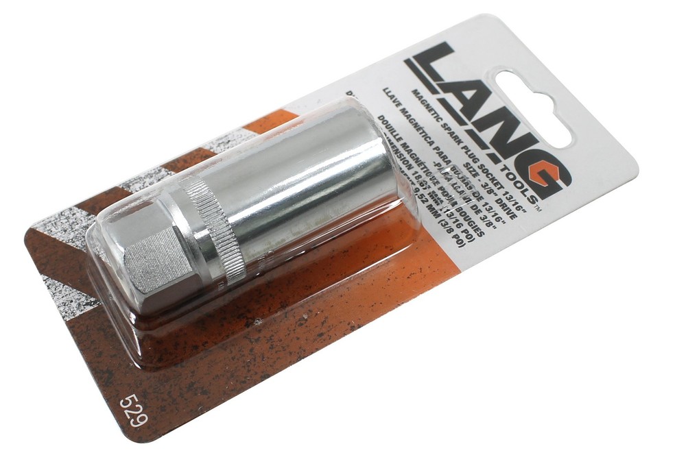 Lang Tools 529 3/8" Drive Magnetic Spark Plug Socket, 13/16" Diameter