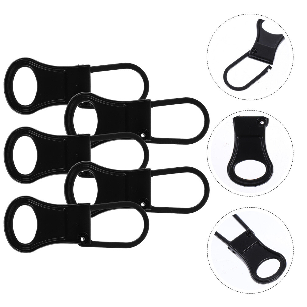 5 Pcs Bag Zipper Pull Replacement Slider Removable Tab Accessories Fixer Wallet