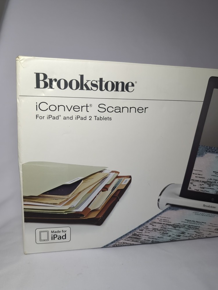 BROOKSTONE ICONVERT SCANNER 771237 *FOR APPLE IPAD, IPAD2 TABLETS ONLY*