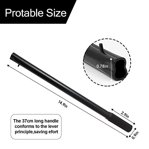 Horizontal Hydraulic Jack Handle 2 Ton, Jack Handle Replacement, with Black