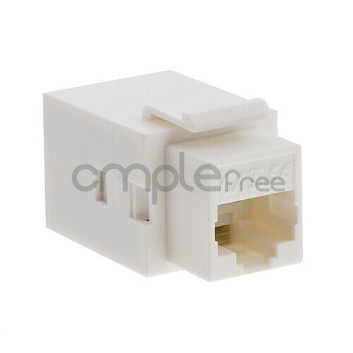 CAT5e Inline Keystone Jack White Coupler Type CAT5 RJ45